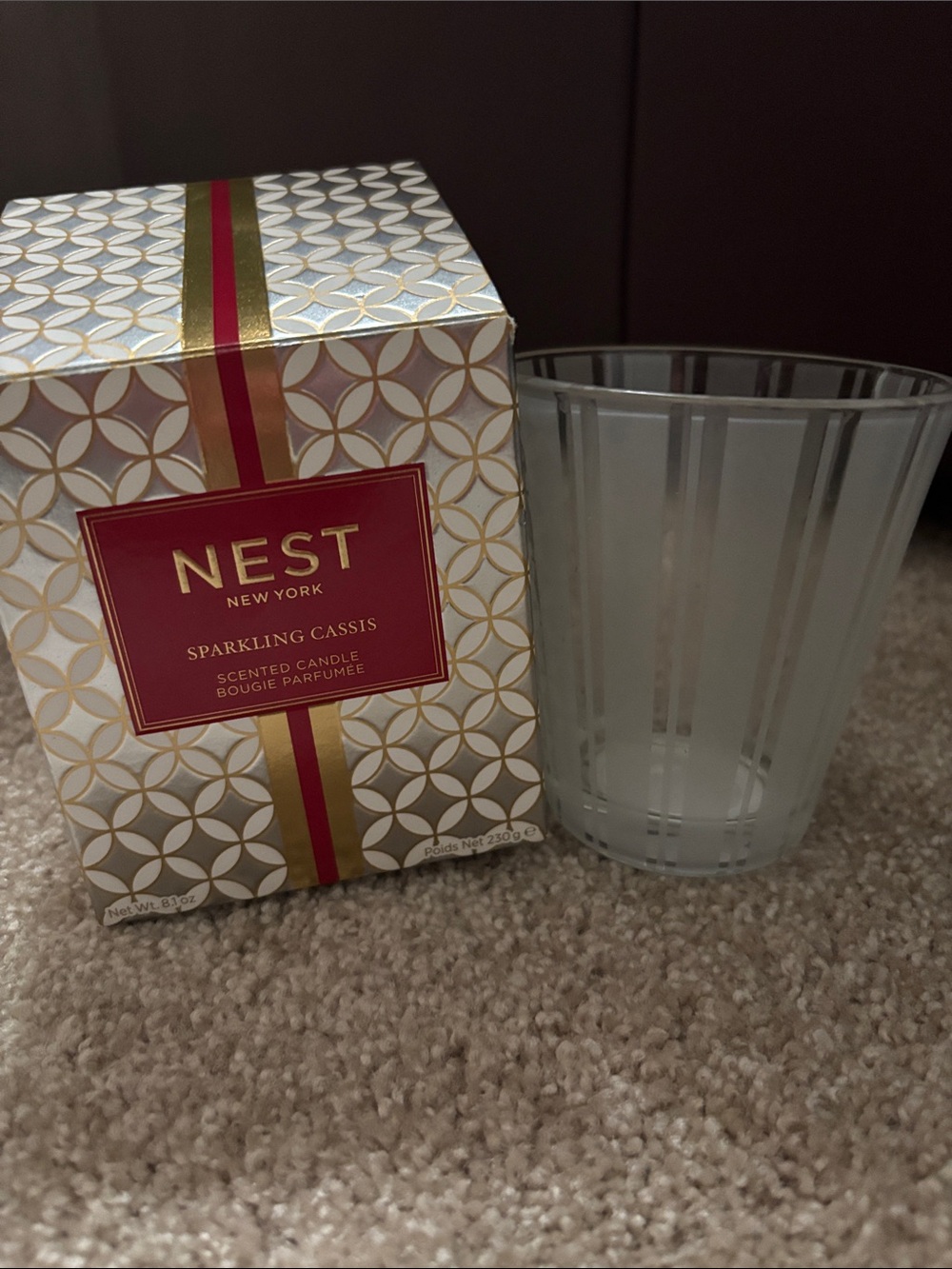 EMPTY glass Nest Fragrances candle jar